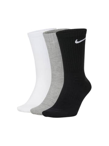 Nike Socken 3er Pack in Schwarz/Grau/Weiß