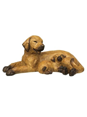 Ambiente Haus Hund mit Welpe in Braun - (H) 8 cm