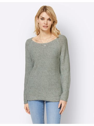 Heine Pullover in kalkmint-hellgrau-meliert