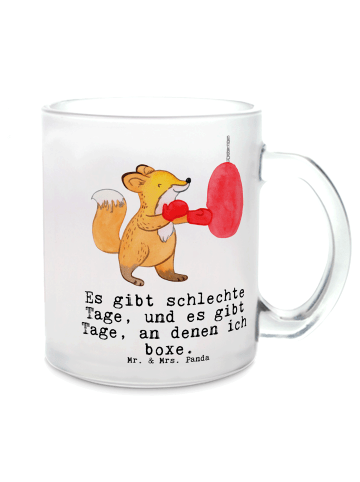 Mr. & Mrs. Panda Tasse Fuchs Boxen mit Spruch in Transparent