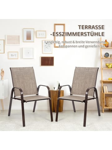 COSTWAY 2er Set Gartenstühle 56x72x90cm in Grau