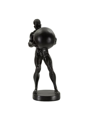 Mauro Ferretti Schwarze Harzfigur eines Mannes, 18,5 x 20,5 x 43,5 cm