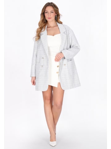 faina Women Coat in light blue gold