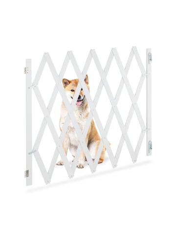 relaxdays Hundeabsperrgitter in Weiß - (B)140 x (H) 87 cm