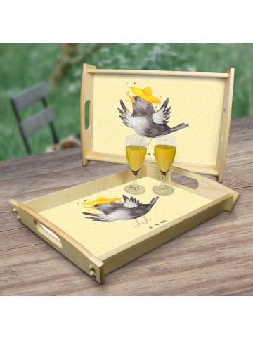 Mr. & Mrs. Panda tablett zum servieren Rabe Sombrero ohne Spruch in Gelb Pastell