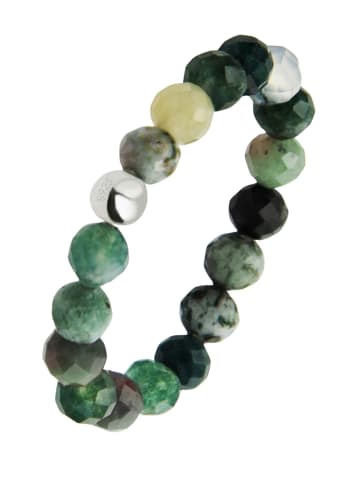 GOOD.designs Perlenring in Grüner Achat