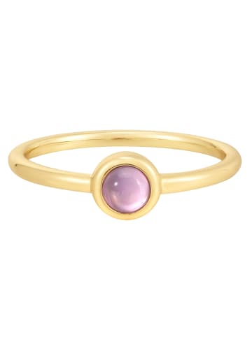 Glanzstücke München Ring aus Sterling Silber mit Amethyst in gelbgold