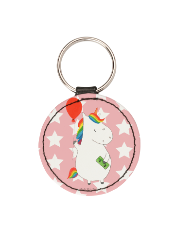 Mr. & Mrs. Panda Taschenanhänger Einhorn Luftballon ohne Spruch in Rot Pastell