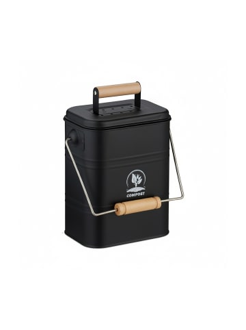 relaxdays Küchen-Komposteimer in Schwarz - 3,5 Liter