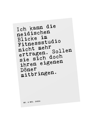 Mr. & Mrs. Panda Postkarte Ich kann die neidischen... mit Spruch in Weiß