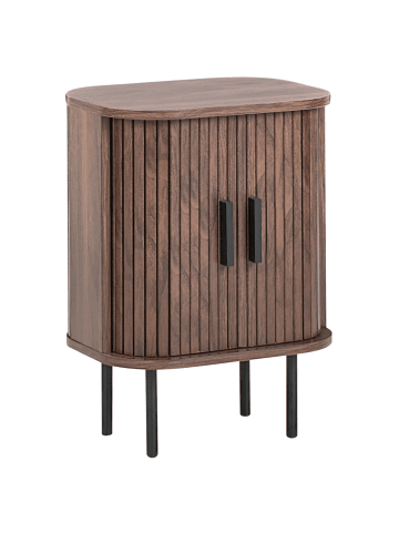 Beliani Nachttisch BRADLEY in Braun/Schwarz - (W) 40 x (H) 55 x (L) 30 cm