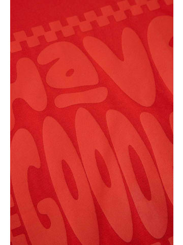 MOKIDA Baumwoll-T-Shirt mit kurzen Ärmeln in rot