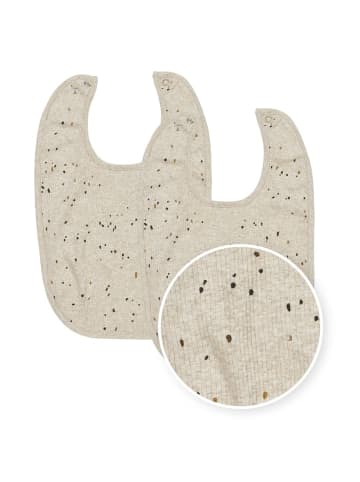 Meyco Lätzchen 2er Pack mit Druckknöpfen 25 x 34 in beige