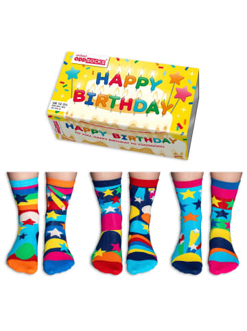 United Oddsocks Socken 3er Pack in Happy Birthday