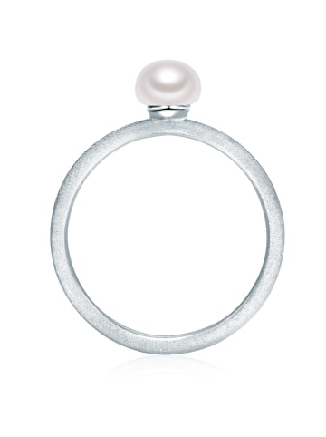 Valero Pearls Perlen-Ring Sterling Silber Süßwasser-Zuchtperle in silber