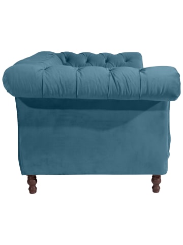 58 aufm Kessel CHESTERFIELD Sofa 2-Sitzer Kaylin Samtvelours petrol