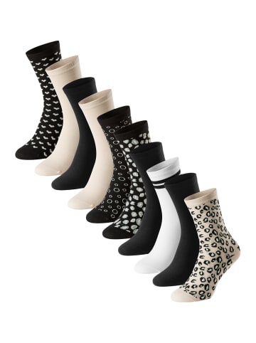 Schiesser Socken Bluebird in Schwarz / beige mix