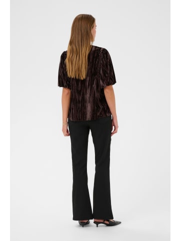 Kaffe Kurzarm-Bluse KAelva Regular fit in Black Coffee