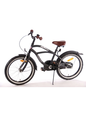 Volare Kinderfahrrad Black Cruiser für Jungen 18 Zoll Kinderrad in Schwarz 4 Jahre