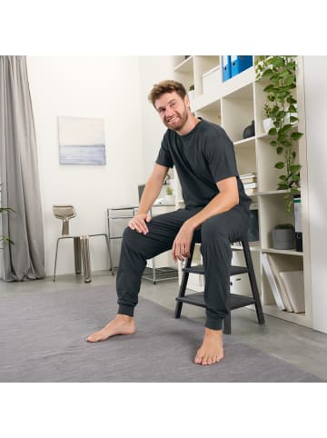 REDBEST Single-Jersey Hose, lang mit Bündchen in anthrazit meliert