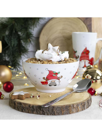 Geda Labels Müslischale Weihnachtswichtel in Weiß - 500ml