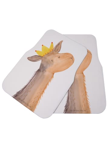 Mr. & Mrs. Panda Automatte Lamakopf König ohne Spruch in Weiß