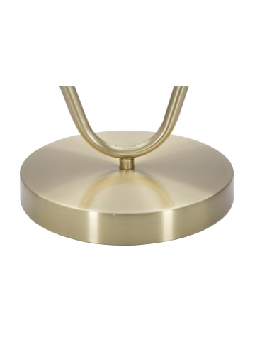 Mauro Ferretti Tischleuchte aus goldfarbenem Metall mit weißer Kugel, 25 x 18 x 50 cm