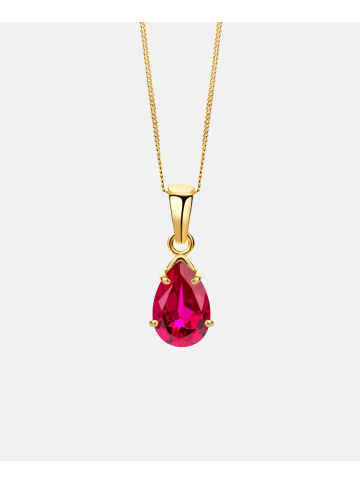 Diamant L'éternel Halskette aus 375 Gelbgold mit Rubin