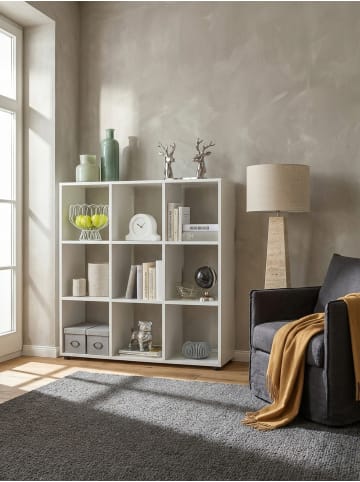 KADIMA DESIGN Bücherregal | Weiß, 108x104x29cm, 9 Fächer