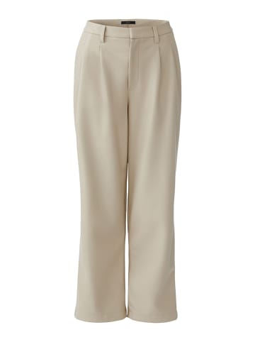Oui Bundfaltenhose in light stone