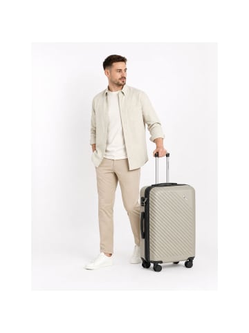 Check.In Paradise 2.0 4 Rollen Trolley M 68 cm mit Dehnfalte eggshell