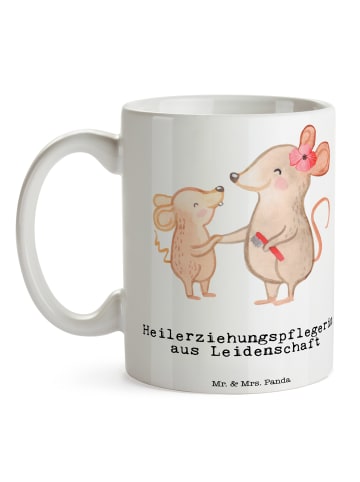 Mr. & Mrs. Panda Kaffeebecher Heilerziehungspflegerin Leidenscha... in Weiß