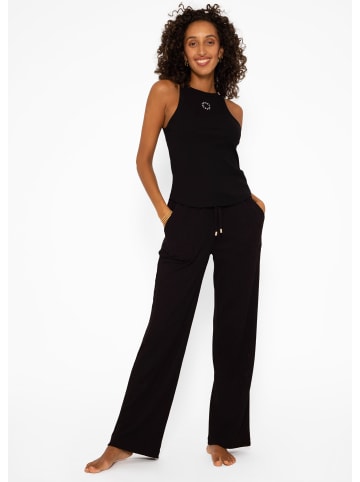 SASSYCLASSY Geripptes Tanktop in schwarz