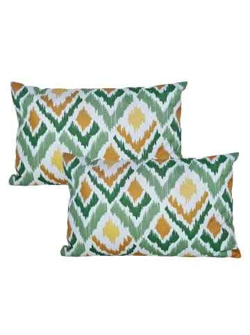 JACK 2er Set Outdoor Kissenhülle 30x50cm Motiv in Abstrakt Grün