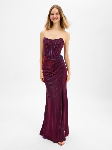 Unique Kleid in bordeaux blau - 0002