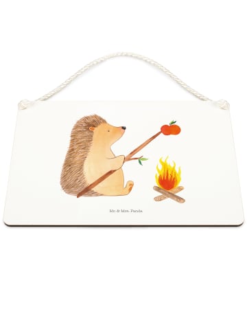 Mr. & Mrs. Panda Schild Igel Grillen ohne Spruch in Weiß