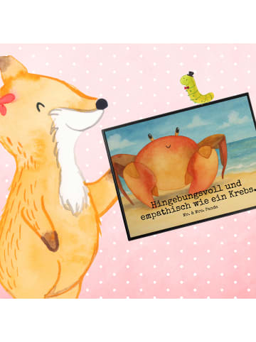 Mr. & Mrs. Panda Schreibunterlage Sternzeichen Krebs Design mit ... in Weiß