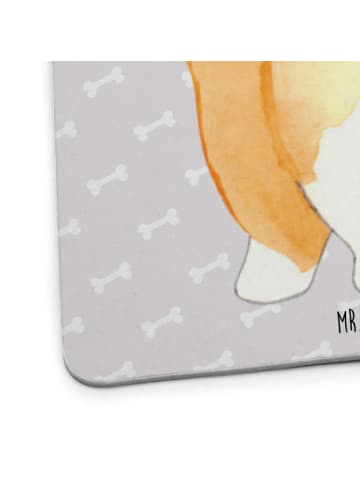 Mr. & Mrs. Panda Tischuntersetzer Corgi Po ohne Spruch in Grau Pastell