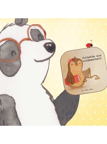 Mr. & Mrs. Panda Holzuntersetzer Juristin Leidenschaft Design mi... in Weiß
