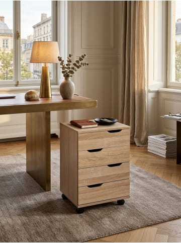 KADIMA DESIGN Rollcontainer | Sonoma, 40x60x40cm, Schubladen