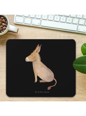 Mr. & Mrs. Panda Mousepad Esel ohne Spruch in Schwarz