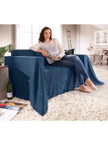 Erwin Müller Sessel- u. Sofaüberwurf in hellblau/blau