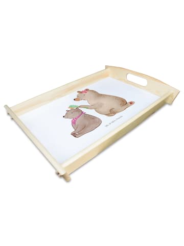 Mr. & Mrs. Panda Dekotablett Bär Kind ohne Spruch in Weiß