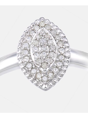 Diamant L'éternel Cluster-Ring aus 375 Weißgold mit 0.16 Karat Diamant