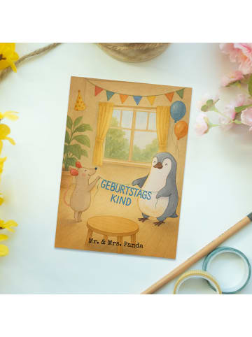 Mr. & Mrs. Panda Grußkarte Maus Pinguin Geburtstag Design ohne S... in Weiß