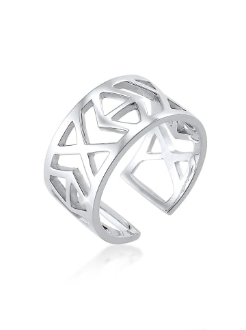 Elli Ring 925 Sterling Silber Geo, Zahlen in Silber