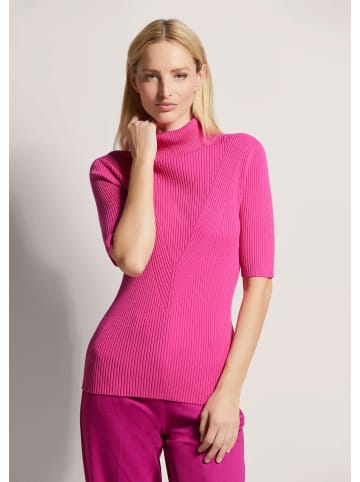 MADELEINE Rippstrickpullover mit Halbarm in magenta
