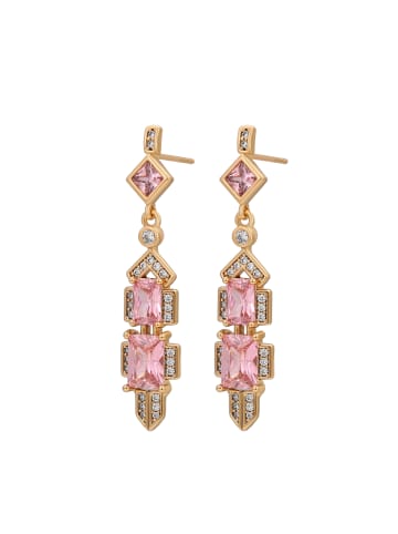 faina Women Drop Earrings in Rose Gold Pink
