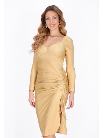 faina Women Dress in gold