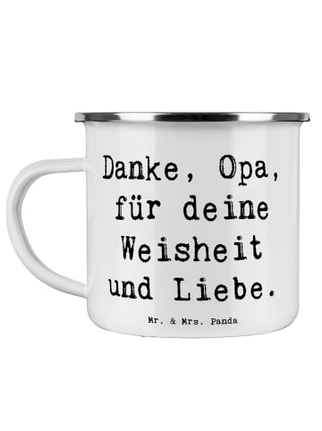 Mr. & Mrs. Panda Pott Spruch Opa Weisheit und Liebe mit Spruch in Weiß